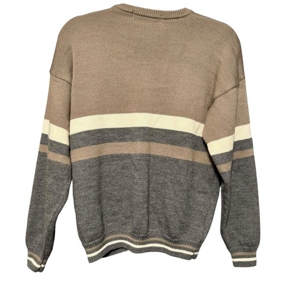 St Michael Made in UK Wool Floral Embroidery Chunky Knit Cardigan Sweater - Picture 7 of 11